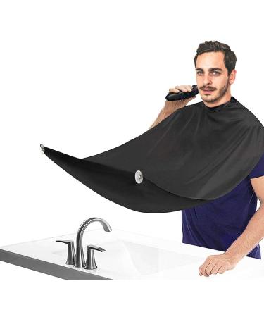 Beard Bib Beard Apron, Beard Catcher for Men Shaving and Trimming, Non-Stick Beard Cape Grooming Cloth, with 2 Suction Cups, Best Gifts for Men as Father's Day Gift
