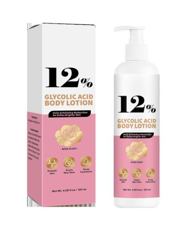 12% Glycolic Acid Body Lotion Body Exfoliating Cream Firming and Moisturizing Nourishing Skin Refreshing and Non-sticky Fast Absorption Suitable for Dry Skin Daily Moisturizing