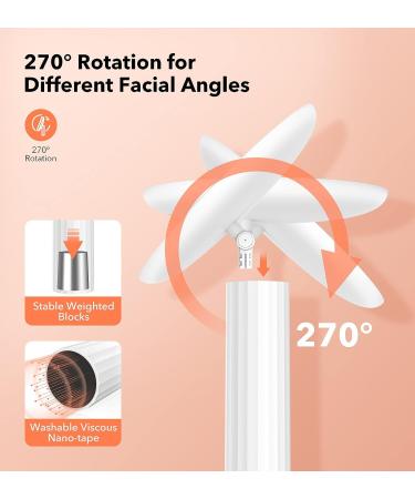 Midowall 8'' LED Light up Makeup Mirror | Touch Screen, 270 Rotation, Rechargeable | Brightness Adjustable Vanity Mirror with Lights - Buy Online on GoSupps.com