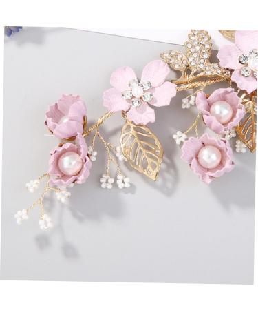Angoily Floral Headpiece Pearl Tiara Pearl Headpiece Bridal Headpiece Cloth Flower Hair Comb Full Length Mirror Bridal Hair Comb Hair Side Combs Wedding Bride Hair Accessories - Buy Online on GoSupps.com