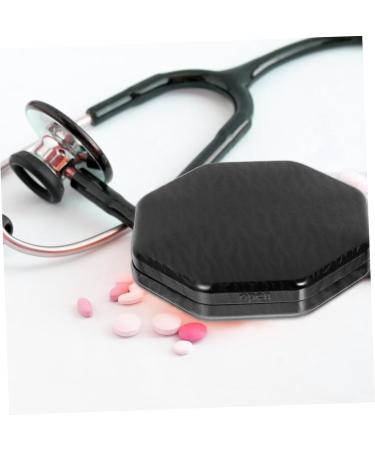 Premium Aluminum Alloy Medicine Box & Tablet Cutter - 8.7x8.7cm Black - Efficient Healthcare Storage & Pulverizer - Buy Online on GoSupps.com