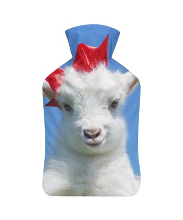 Cute Sheep Hot Water Bottle With Cover Plush Bed Bottle Hand Warmer For Adults And Children 26.5X15.3cm