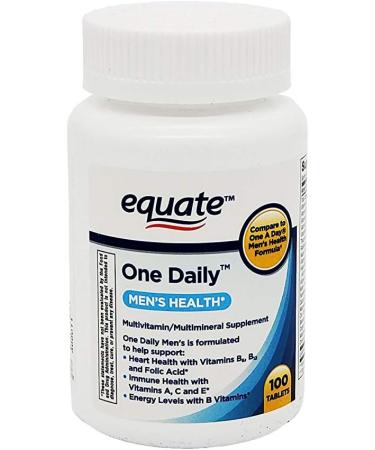 Equate Men's One Daily Multivitamin - 100 Tablets | Men's Health Formula - Buy Online on GoSupps.com