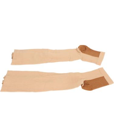 Compression Calf Stockings with Open Toe - 2 Pack Breathable & Elastic Zipper Design for Injury Relief - S/M Size - Buy Online on GoSupps.com