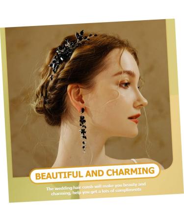 Ipetboom Prom Tiara Crystal Side Hair Comb Hair Accessories for Bride Bridal Crystal Hair Comb Wedding Headpiece Bridal Comb Barrette Bridal Headdress Simple Rhinestones Bridesmaid Hair up - Buy Online on GoSupps.com