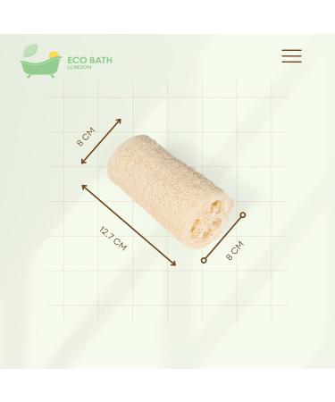 Eco Bath London 5 inch Natural Loofah Sponge - 100% Organic for Men and Women - Buy Online on GoSupps.com