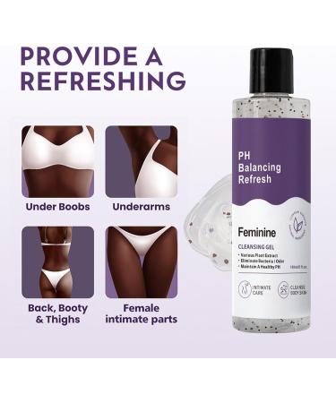  Nbhuiakl Daily PH Balanced Feminine Cleanser Refreshing PH Balancing Shower Gel 180 Ml Natural Gentle Feminine Hygiene | Feminine Moisturizing Body Wash For Friends Family And - Buy Online on GoSupps.com