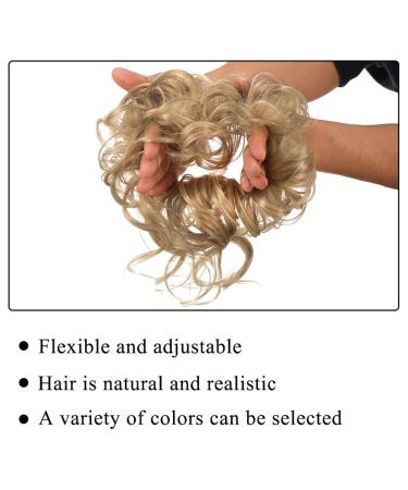 RPAEOY 2-Piece Hair Part & Rubber Band Set - Large Dutt Hair Tie & Curly Hair Extensions for Women & Girls - Light Brown Messy Bun Accessories - Buy Online on GoSupps.com