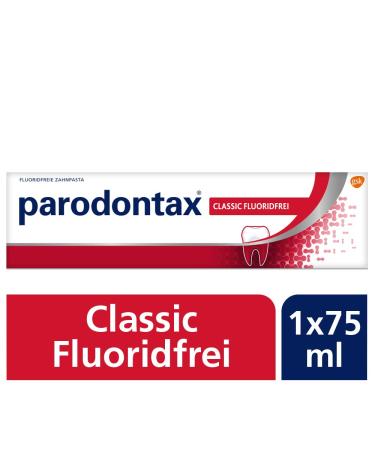 Parodontax Classic Fluoride-Free Toothpaste 75ml - Prevent Gum Bleeding 1 Pack - International Shipping - Buy Online on GoSupps.com