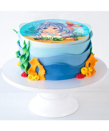 Dekora - Small Mermaid Sugar Free Edible Paper Cake Topper - 20cm Multicoloured 145099 - Buy Online on GoSupps.com