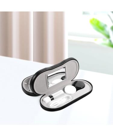 Minkissy Portable 2-in-1 Glasses Case - Double-Sided Multifunctional & Durable Lens Holder Black (16.5x7.5x6cm) for International Shipping - Buy Online on GoSupps.com