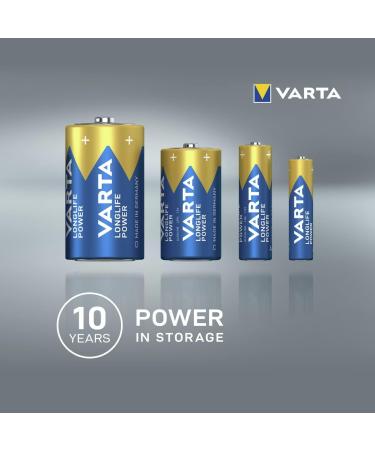 VARTA Longlife Power AAA Alkaline Batteries (10-Pack) - Made in Germany - Perfect for Toys Torches & Controllers - International Shipping Available - Buy Online on GoSupps.com