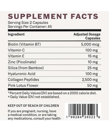 Pure Bloom Biotin 5 000 mcg Hair Skin & Nails Vitamins for Women & Men Supports Stronger Hair Growth Healthier Skin & Nails Vegan Non-GMO Supplement - Buy Online on GoSupps.com