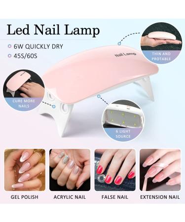 INFELING Nail Tips and Glue Gel Kit - 4 in 1 Gel Nail Set with 500 Clear Square Nails, Acrylic Nail Clippers, Portable Lamp, and Files - DIY Nail Art Supplies - Buy Online on GoSupps.com