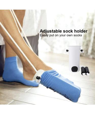 Rixotix Sock & Pantyhole Drawing Aid | Ideal for Seniors & Disabled | Post-Hip Surgery Support (White/Black) - Buy Online on GoSupps.com