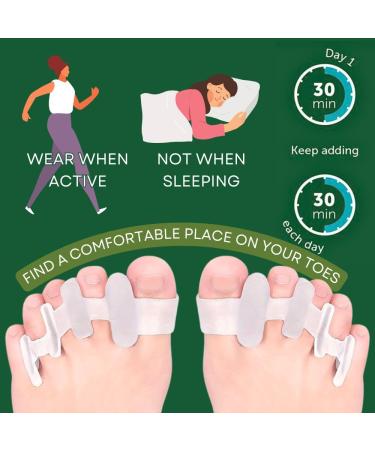 Toe Seperator 4 Pcs for Overlapping Toes | Bunion Corrector Toe Seperator Toe Spacers Toe Separators Toe Separators for Overlapping Toes Gel Toe Separators - Buy Online on GoSupps.com