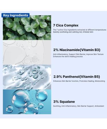 PLUSREAL Cica + Niacinamide Cream for Redness Relief | Fragrance-Free Vegan Skincare for Dry & Sensitive Skin | Centella Asiatica | 2.02 fl. oz - Buy Online on GoSupps.com