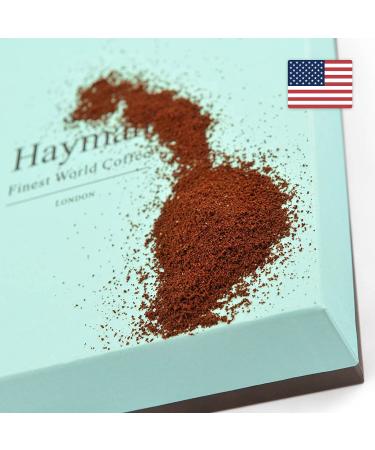 Hayman Coffee 100% Kona Coffee Ground Coffee Medium Roast Fresh Roasted Coffee 680g/24oz Box (Pack of 1) | Pure Kona Coffee Ground Hawaiian Coffee Hawaii Coffee 680 g (Pack of 1)