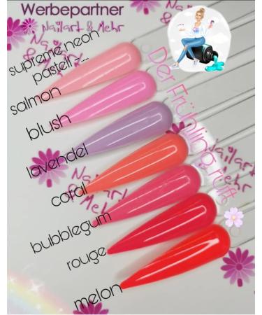 N+M SUPREME Neon Pastel Rouge Color Gel 5g | Opaque & No Stirring | Perfect for UV CCFL & LED Use | Mixable Gel for Nail Art - Buy Online on GoSupps.com