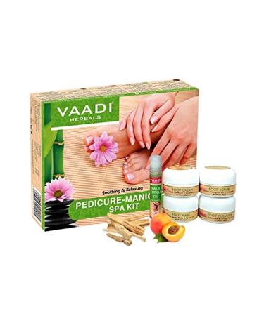 Vaadi Herbals Pedicure Manicure Kit - All-Natural Grapeseed & Fenugreek - Soothing for All Skin Types - 135g | Unisex Nail Care - Buy Online on GoSupps.com