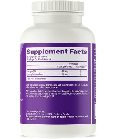 AOR Cogni-Q: Antioxidant Support for Brain & Mitochondrial Health - Energy & Healthy Aging with PQQ & CoQ10 | Vegan Non-GMO 30 Capsules - Buy Online on GoSupps.com