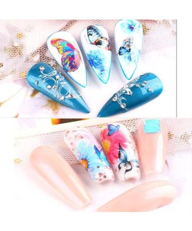Manicure Adhesive Holographic DIY 3D Butterfly-shapeNail Decals Nail Art Nail Stickers - Buy Online on GoSupps.com
