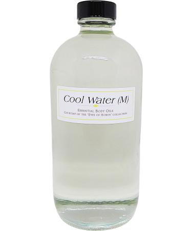 Cool Water - Type D For Men Scented Body Oil Fragrance Regular Cap - Light Gold - 16 oz. - ID#22683 16 Fl Oz (Pack of 1)