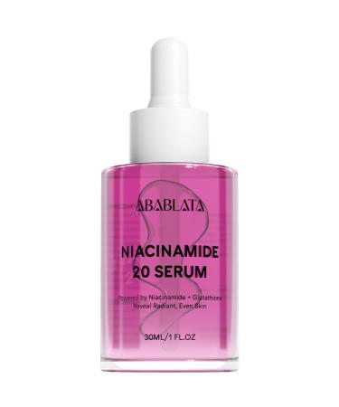 Niacinamide 20 Serum with Hyaluronic Acid Glutathione & Tranexamic Acid - Concentrated Serum for Face Uneven Skin Tone Pore Care for Sensitive Skin