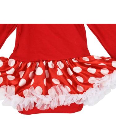 FYMNSI Baby Girls My First Christmas Outfit Set | 1st Xmas Party Princess Tutu Romper Dress | Headband, Shoes, Leg Warmers | 0-18 Months | 3-6 Months Red Christmas Tree - Buy Online on GoSupps.com