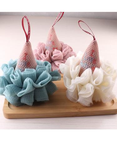 1Pc Ice Cream Bath Ball - Exfoliating Loofah Sponge Pouf for Shower & Bath - Travel-Friendly Polyester Mesh Cleaner - Buy Online on GoSupps.com