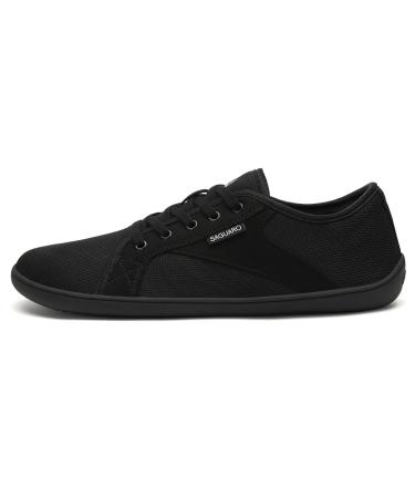 SAGUARO Unisex DuckStride Knit Barefoot Shoes with Wide Toe Box and Zero-Drop Sole 38 EU Oil Black
