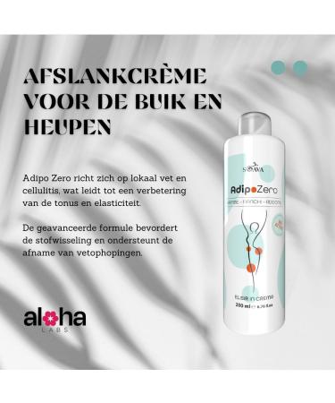 Aloha Labs Adipo Zero slimming cream for abdomen and hips Strong anticellulite for buttocks Intensive body training with cosmetic drone technology 200ml against stretch marks - Buy Online on GoSupps.com