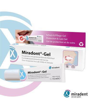 Miradent Miradont Gel 15 ml | Oral Care & Protection Against Aphthae Inflammation & Mouth Lesions | Preservative-Free Solution for Irritated Mucosa - Buy Online on GoSupps.com