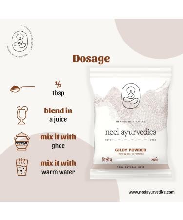 Neel Ayurvedics Giloy (Tinospora cordifolia) Powder | Giloe Powder | - 250 Gm - Buy Online on GoSupps.com