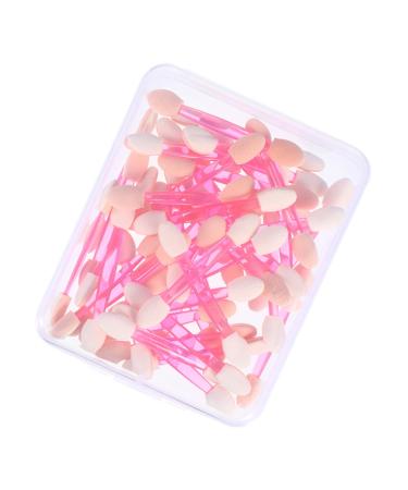 Baluue 50pcs Double Ended Eyeshadow Brush Eyeshadow Makeup Accessories Eye Shadow Stick Makeup Pink Plastic