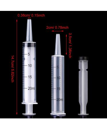 Large Plastic Syringe 4 Pack - 20 ml Measuring Tools for Lab Dispensing - Multiple Uses - Buy Online on GoSupps.com