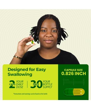 Rooted Strength Hair Growth Vitamins Hair Vitamins for Black Women & Men with DHT Blocker & Collagen Advanced Biotin for Hair Growth Women 60 Capsules 1-Month Supply for Thicker Stronger Hair - Buy Online on GoSupps.com