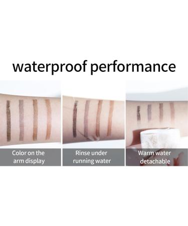 Eyebrow Pencil Eyebrow Pen with 4-Fork Tip Precise Brush Creates Natural Looking Brows Eye Brow Pencils for Women (Grey) - Buy Online on GoSupps.com