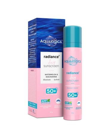 Aqualogica Radiance+ Niacinamide SPF 50 Sunscreen with PA+++ for UVA/B & Blue Light Protection | Sun & Device Screen Light Protector | Lightweight & Fragrance-Free | 1.76 Oz/50g