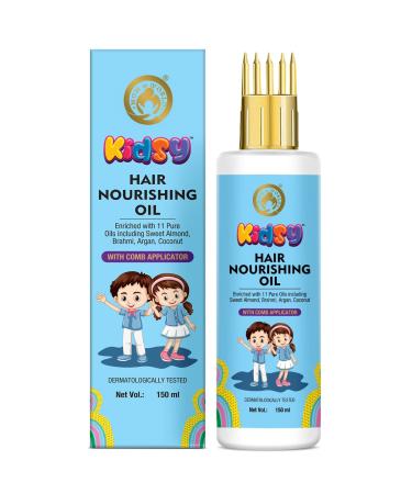 Mom & World Kidsy Hair Nourishing Oil With Comb Applicator for Kids  Dermatologically Tested  Enriched With 11 Pure Oils  150ml
