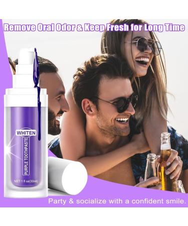 Purple Toothpaste for Teeth Whitening - Instant Whitening Colour Corrector Serum - Purple Toothpaste Whitening for Neutralizes Tooth Stains - Color Corrector - Buy Online on GoSupps.com