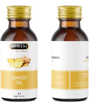 Hemani Ginger Oil 30ml - Pure & Natural Premium Quality Aromatic Therapeutic Grade for Aromatherapy Massage & Skincare Daily Use Refreshing - Buy Online on GoSupps.com