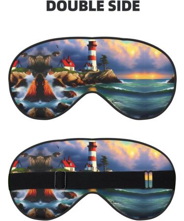 Buy Lighthouse Diamond Painting Sleep Mask | Unisex Double-Sided Eye Mask for Sound Sleep & Skin Care | International Shipping Available - Buy Online on GoSupps.com