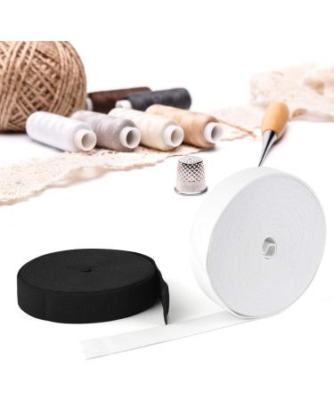 Coopay 22 Yards 1 Inch High Elastic Spool Knit Elastic Bands - 2 Rolls - Sewing Elastic for Heavy Stretch - Black and White - 11 Yards per Roll - Buy Online on GoSupps.com