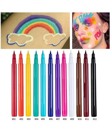 HADAVAKA 12 Colors Colored Eyeliner Long Lasting Bright Pigmented Glitter Colorful Eye Pencil Matte Soft Hyper Sharp Point Brush Eye Pencil for Women and Girls - Buy Online on GoSupps.com