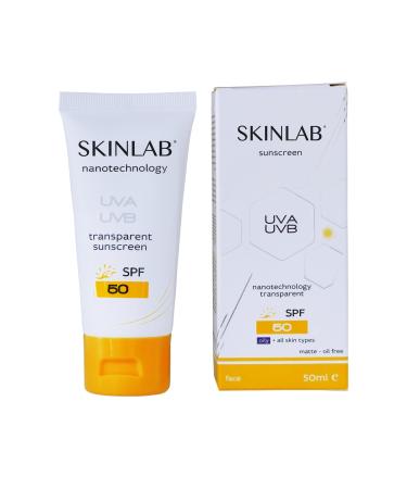 SKINLAB- Sunscreen - SPF50 - UVA/UVB - Transparent - Water Resistant - Nanotechnology - Normal + Dry skin