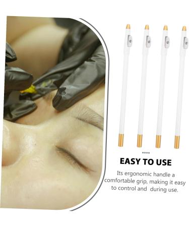 4 pi ces Set de Crayons de Barbier Blancs Crayon Int gr Crayon Sourcils Imperm able Pr cision pour Barbe Sourcils et Maquillage Tenue Longue Dur e pour Hommes et Femmes - Buy Online on GoSupps.com