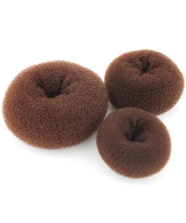 Hair Donut Hair Cushion Bun Cushion 3 Pieces (Large/Medium/Small) Brown - Buy Online on GoSupps.com