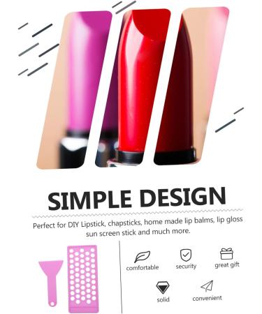  HONMEET 2 Sets Lipstick Filling Tray Supplies For Making Lip Balm Lip Balm Filling Tray DIY Purple PP Scraper - Buy Online on GoSupps.com