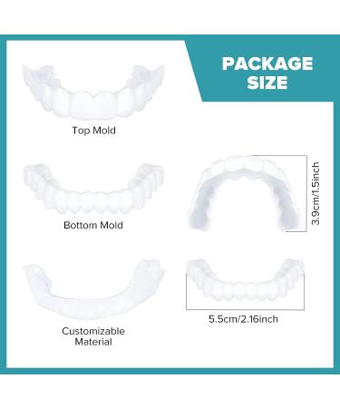 6 PCS Fake Teeth Veneers for Upper and Lower Jaw - Natural Shade Cosmetic Dentures for Christmas and Daily Use - Buy Online on GoSupps.com